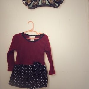 Toddler 3T top with pattern skirt